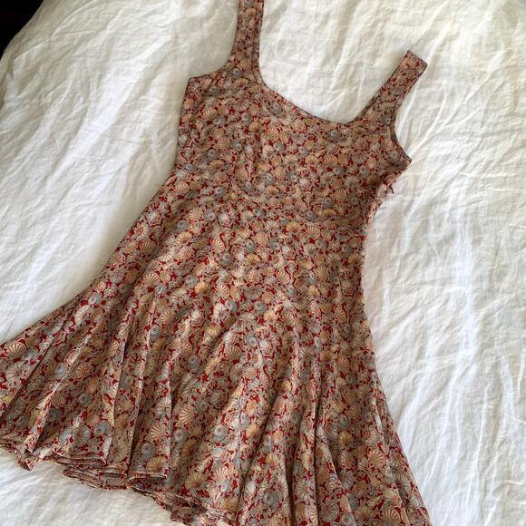 Doen Porto Silk Seashell Print Mini A Line Dress Tresors Da La Mer Soleil - Picture 7 of 11